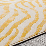 Cybele Scandi Boho Zebra Mustard Rug - Image 3