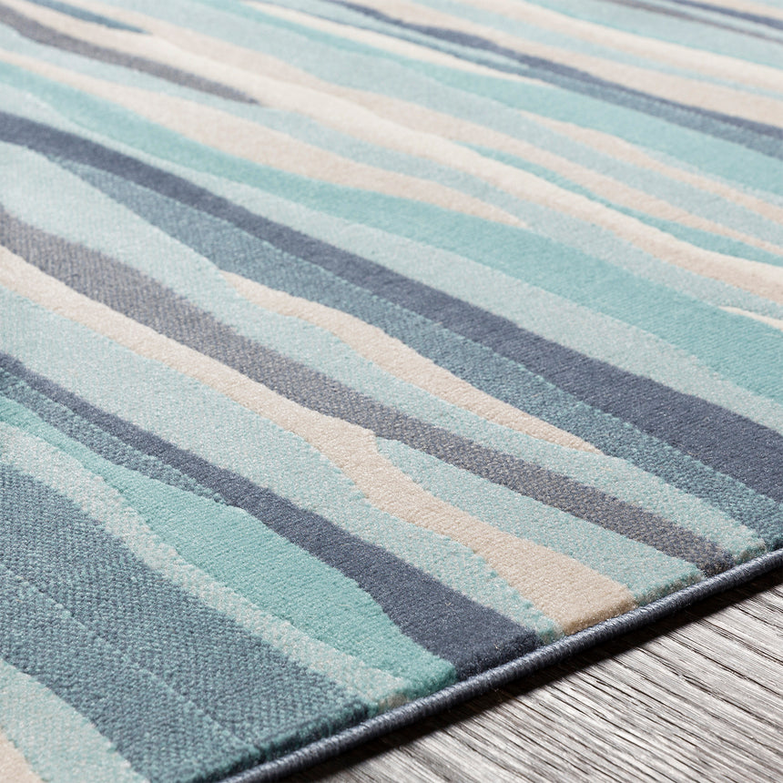 Houda Scandi Modern Aqua Rug