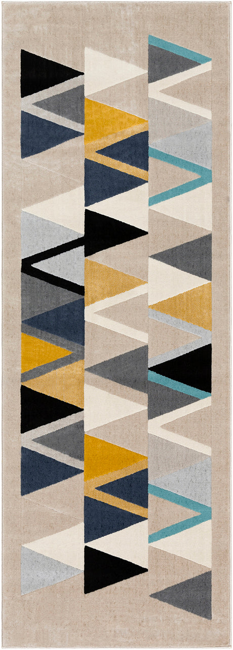 Delaney Scandi Geometric Mustard Rug - Image 1