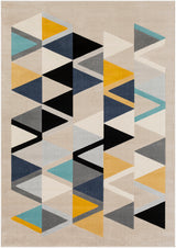 Delaney Scandi Geometric Mustard Rug
