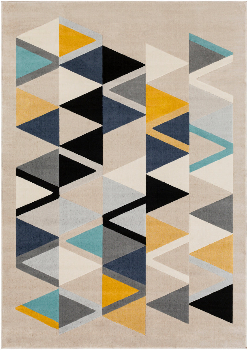 Delaney Scandi Geometric Mustard Rug