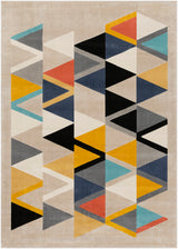 Delaney Scandi Geometric Taupe Rug