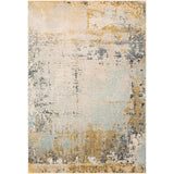 Bellatrix Abstract Modern Marble Mustard Rug