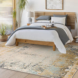 Bellatrix Abstract Modern Marble Mustard Rug