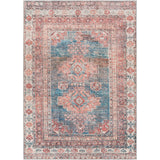 Athena Machine Washable Traditionnal Boho Coral Rug
