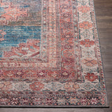 Athena Machine Washable Traditionnal Boho Coral Rug
