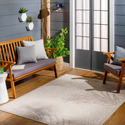 VANESSA Indoor & Outdoor Coastal Jute-Look Brown Area Rug