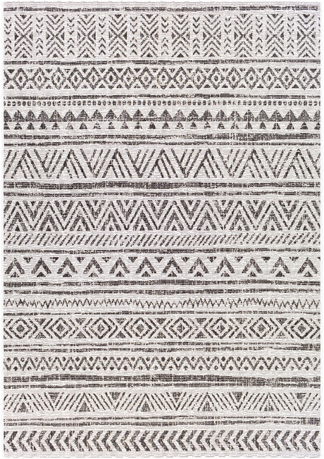 Titi In- & Outdoor Geometric Black Rug - Image 1