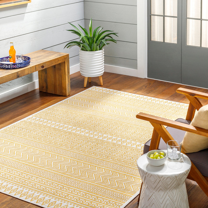 Mimi In- & Outdoor Global Saffron/Beige Rug