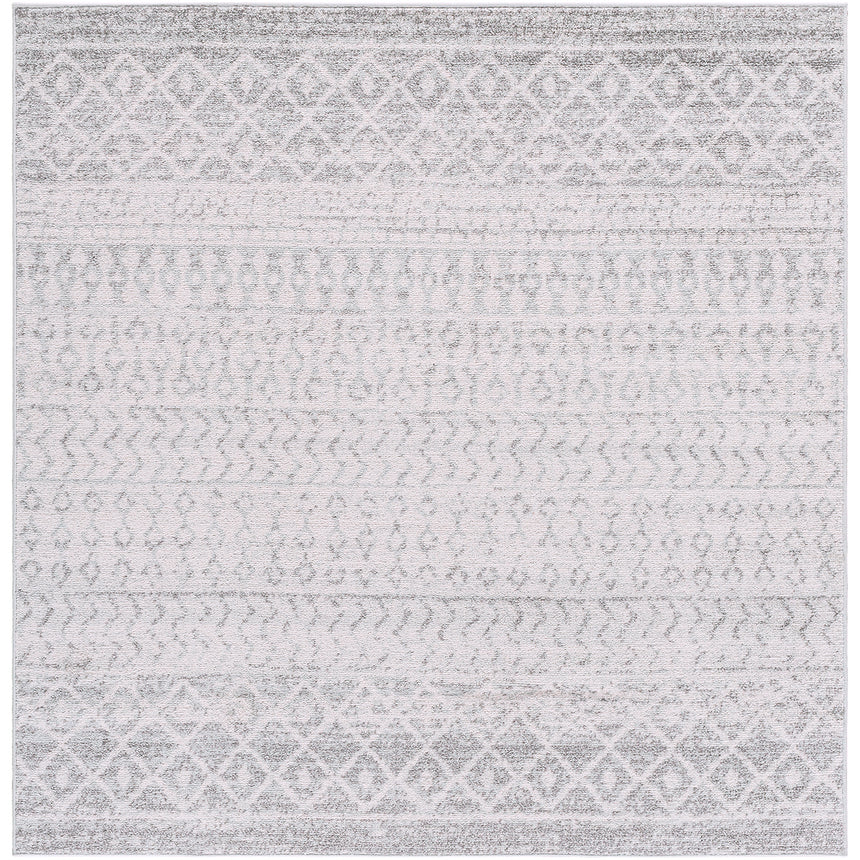 Mila Scandi Geometric Light Grey/White Rug