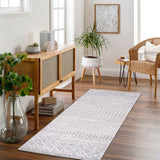 Mila Scandi Geometric Light Grey/White Rug