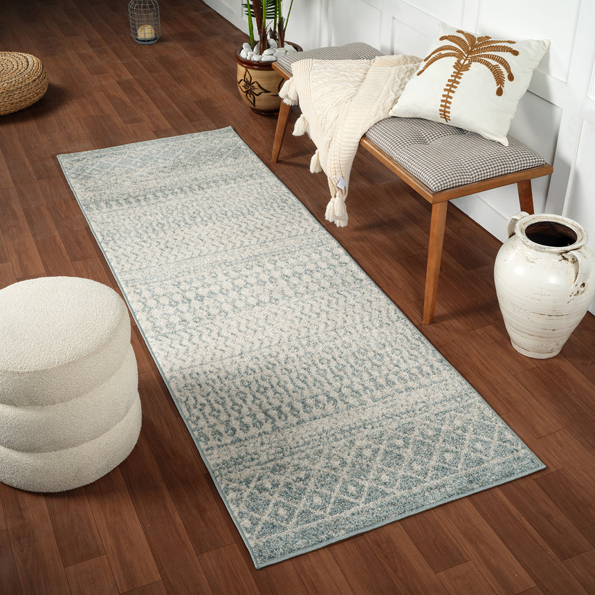 Mila Scandi Modern Boho Light Beige/Grey Rug