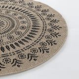 Vera In- & Outdoor Cottage Jute-Look Beige/Black Rug