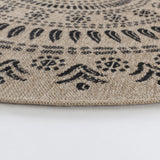 Vera In- & Outdoor Cottage Jute-Look Beige/Black Rug