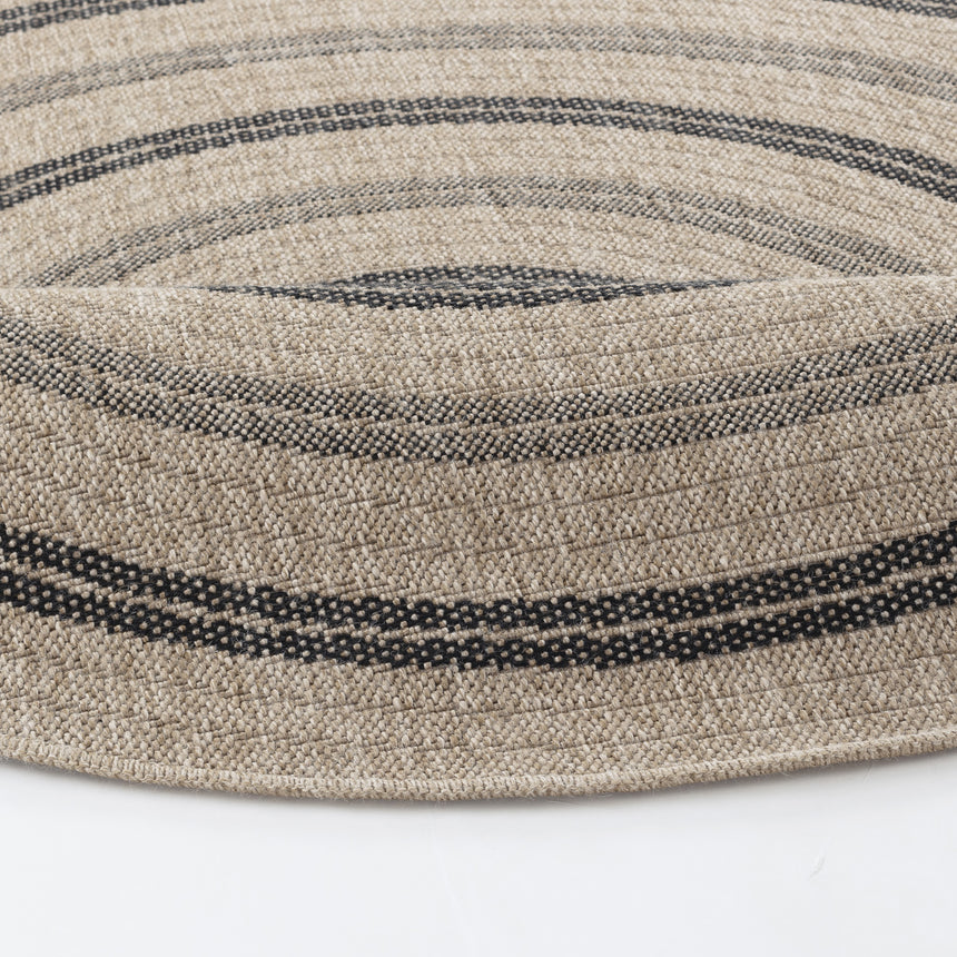 Rhonda In- & Outdoor Cottage Jute-Look Beige/Black Rug