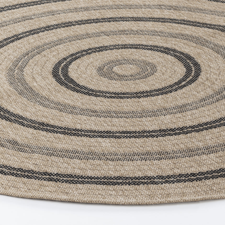 Rhonda In- & Outdoor Cottage Jute-Look Beige/Black Rug