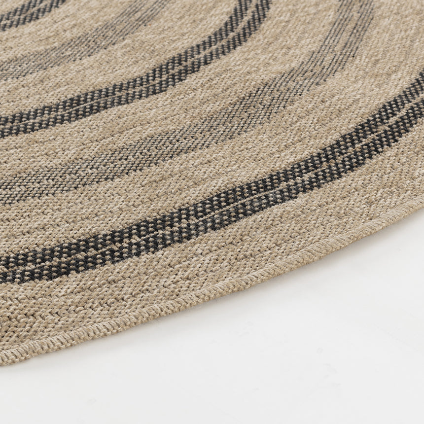 Rhonda In- & Outdoor Cottage Jute-Look Beige/Black Rug