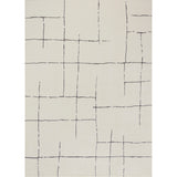 Ava Scandi Modern High Pile Ivory/Black Rug