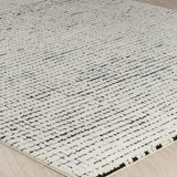 Amandine Scandi Modern High Pile Ivory/Black Rug