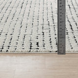 Amandine Scandi Modern High Pile Ivory/Black Rug