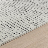 Amandine Scandi Modern High Pile Ivory/Black Rug