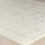 Lisa Scandi Modern High Pile Ivory/Brown Rug