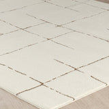 Ava Scandi Modern High Pile Ivory/Brown Rug