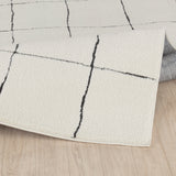 Hope Scandi Modern High Pile Ivory/Black Rug