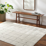 Hope Scandi Modern High Pile Ivory/Black Rug