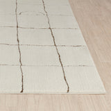 Hope Scandi Modern High Pile Ivory/Brown Rug
