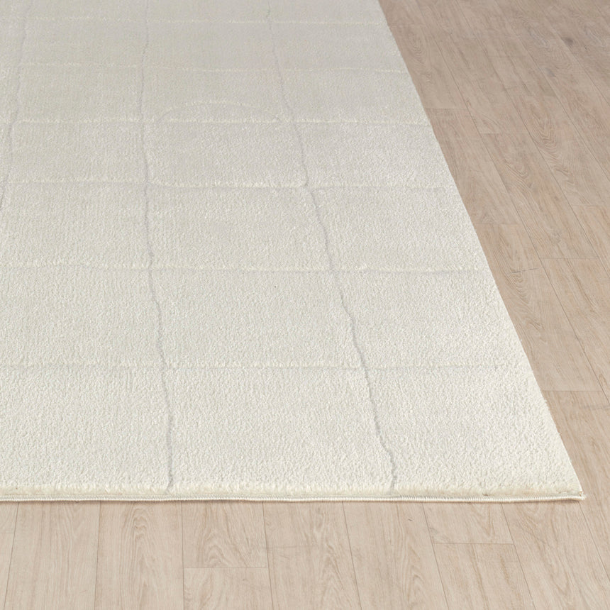 Hope Scandi Modern High Pile Ivory/Off-White Rug