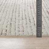 Amandine Scandi Modern High Pile Ivory/Brown Rug