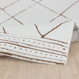 Hannah Berber Modern High Pile Ivory/Brown Rug