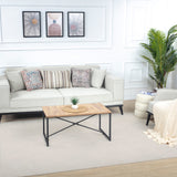Hannah Berber Modern High Pile Ivory/Off-White Rug