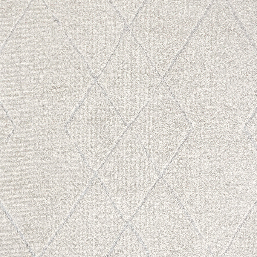 Hannah Berber Modern High Pile Ivory/Off-White Rug