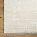 Rita Scandi Modern High Pile Ivory/Off-White Rug