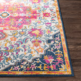 Chinu Vintage Oriental Boho Bright Pink Rug