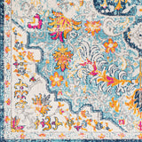 Chinu Vintage Oriental Boho Sky Blue/Saffron Rug
