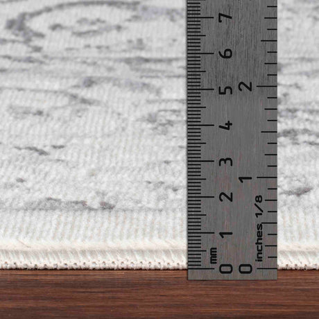 Hazel Vintage Oriental Boho Grey/Ivory Rug - Image 7