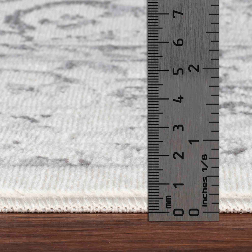 Hazel Vintage Oriental Boho Grey/Ivory Rug