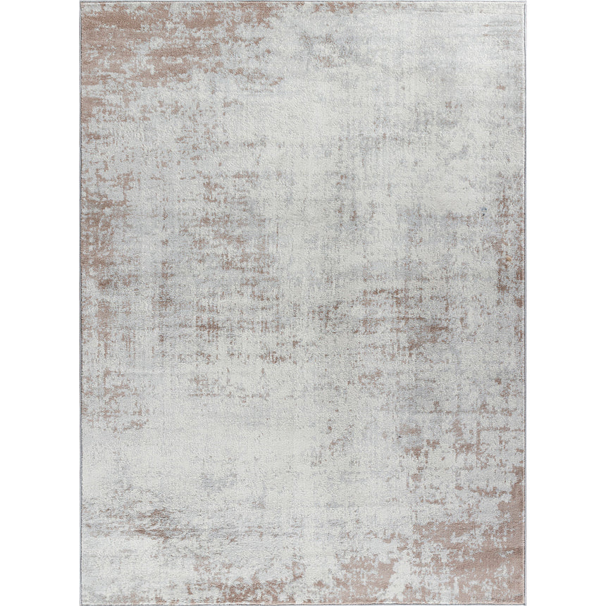 Milena Abstract Modern Marble Beige/White Rug