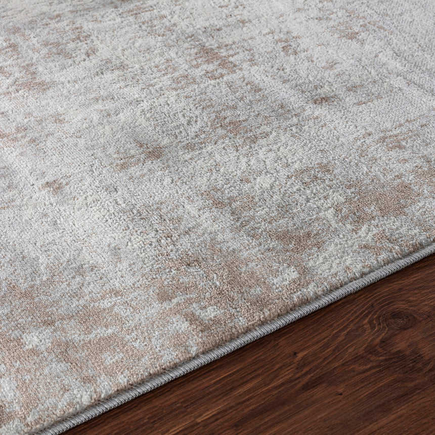 Milena Abstract Modern Marble Beige/White Rug