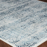 Dania Vintage Oriental Boho Blue/White Rug - Image 6