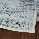 Dania Vintage Oriental Boho Blue/White Rug - Image 4