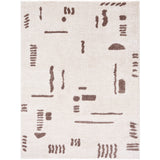 Soline Machine Washable Modern Shaggy Dark Brown Rug