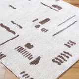 Soline Machine Washable Modern Shaggy Dark Brown Rug