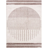 Enso3 Machine Washable Modern Shaggy Dark Brown Rug