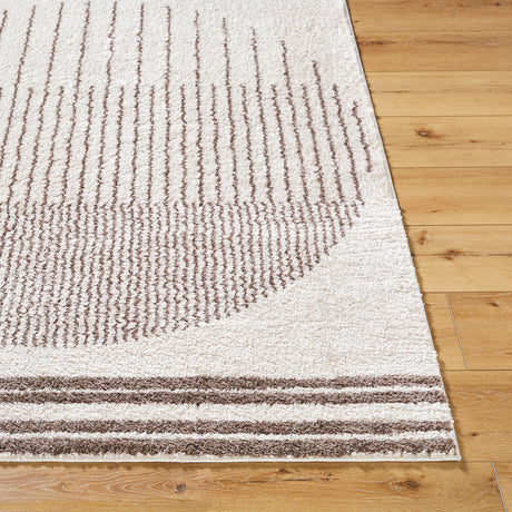 Enso3 Machine Washable Modern Shaggy Dark Brown Rug - Image 5