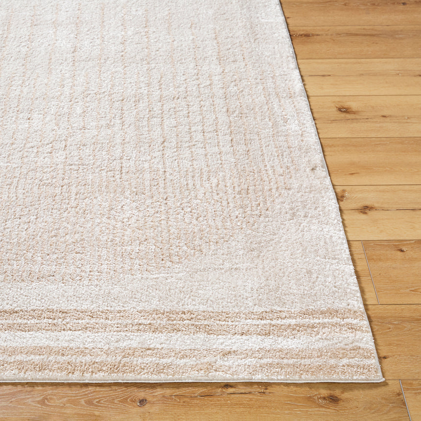Enso3 Machine Washable Modern Shaggy Beige Rug