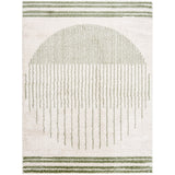 Enso3 Machine Washable Modern Shaggy Grass Green Rug